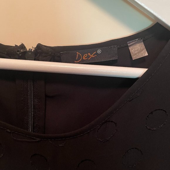 Black Short Sleeve Mini Dress by Dex, Size L - Picture 2 of 4